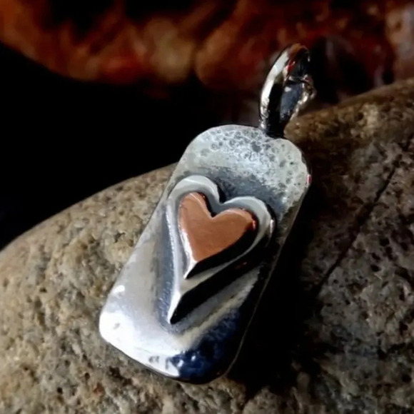 Vintage Heart Statement Pendant Necklace, Bohemian, Boho, Tribal - Picture 6 of 8
